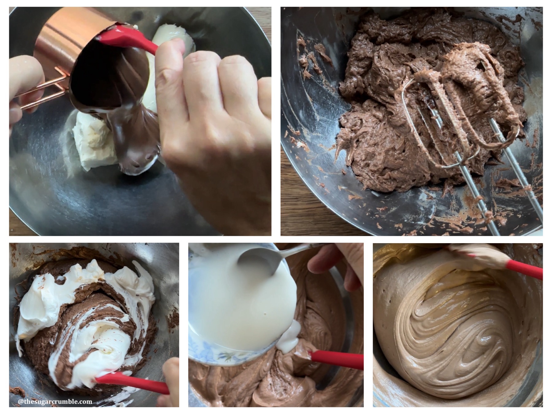 Making the nutella cheesecake mixture