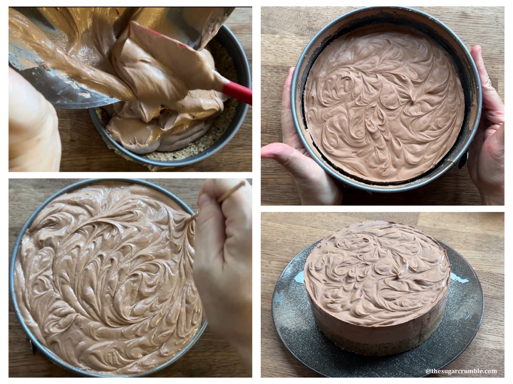Un-moulding the nutella cheesecake